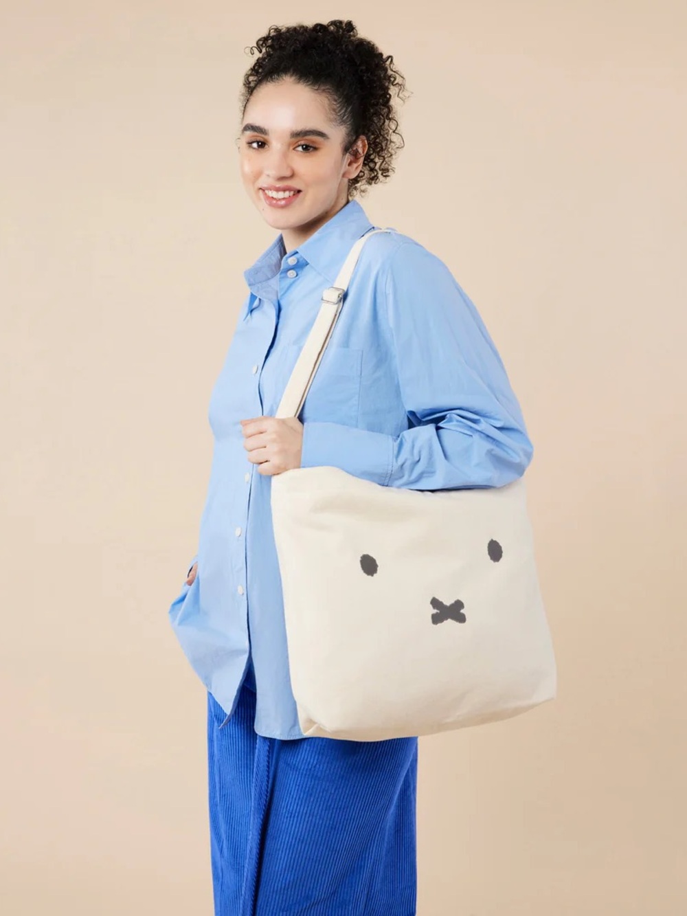 NWT Miffy Baggu Recycled Cotton Horizontal Zip Duck Bag